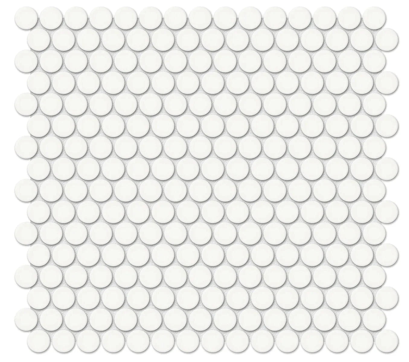 Soho White Penny Round matte $6.99/sqf 9.6sqf/box