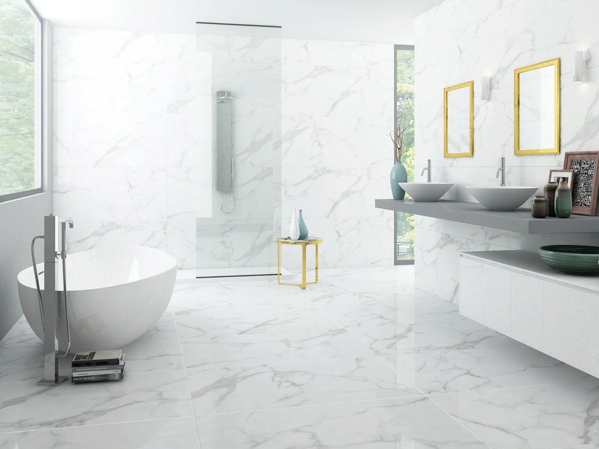 12"x24" Statuario Dallas Silver Polished $2.99/sf 16 sf/box
