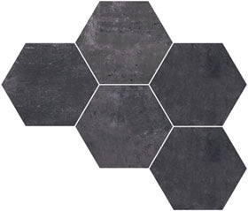 6" Hexagon Brickx Dark $12.99/sqft