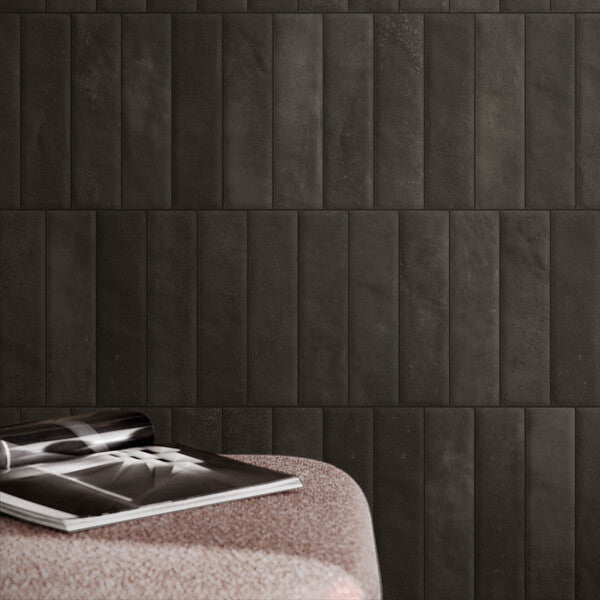 2.5" x 9.5" Cera Nero Matte $12.99/sqft