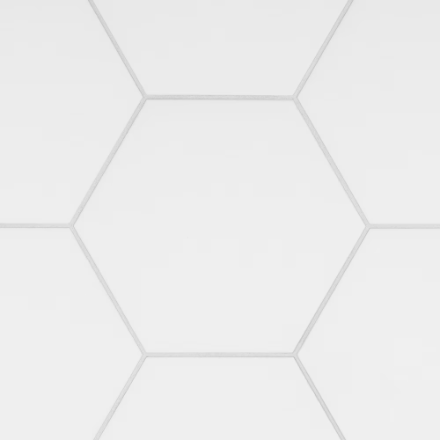 Hex Collection- 10'' Basic White Hex $5.99/sqf