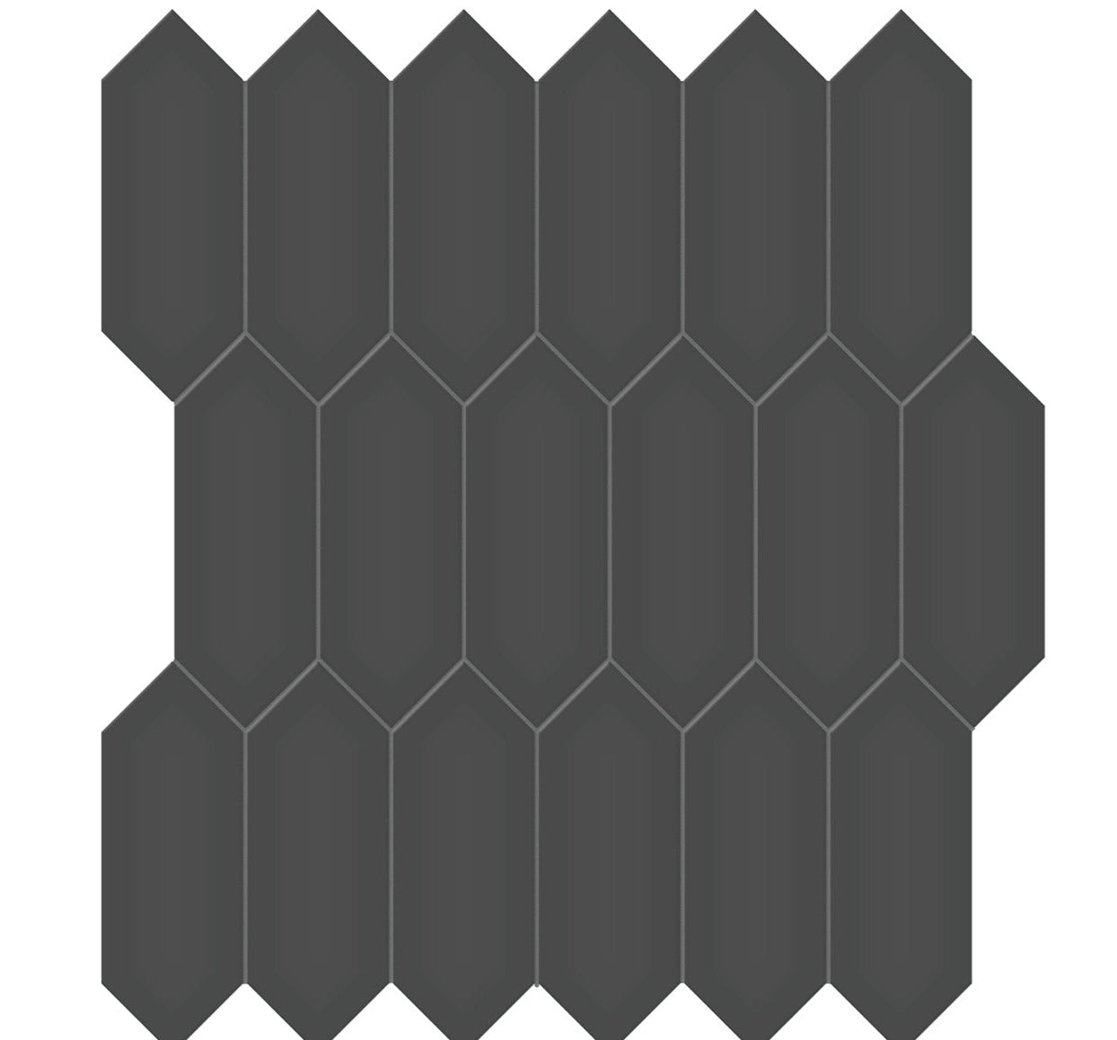 Picket Fence Pure Black - Backsplash