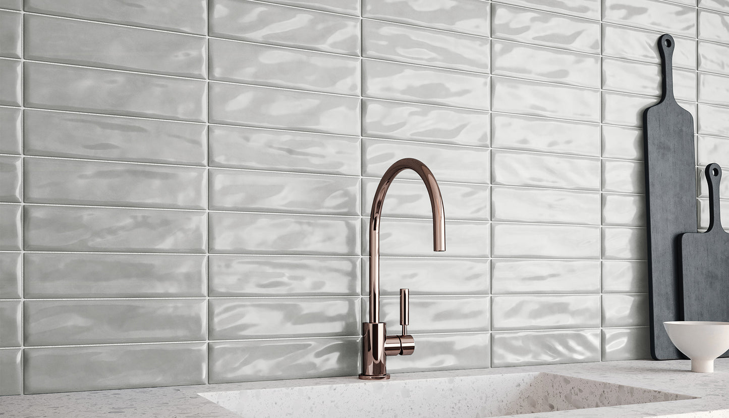 3" x 12" Marlow Mist Glossy Tile Wall Tile $4.99/sf 10.66 sf/box