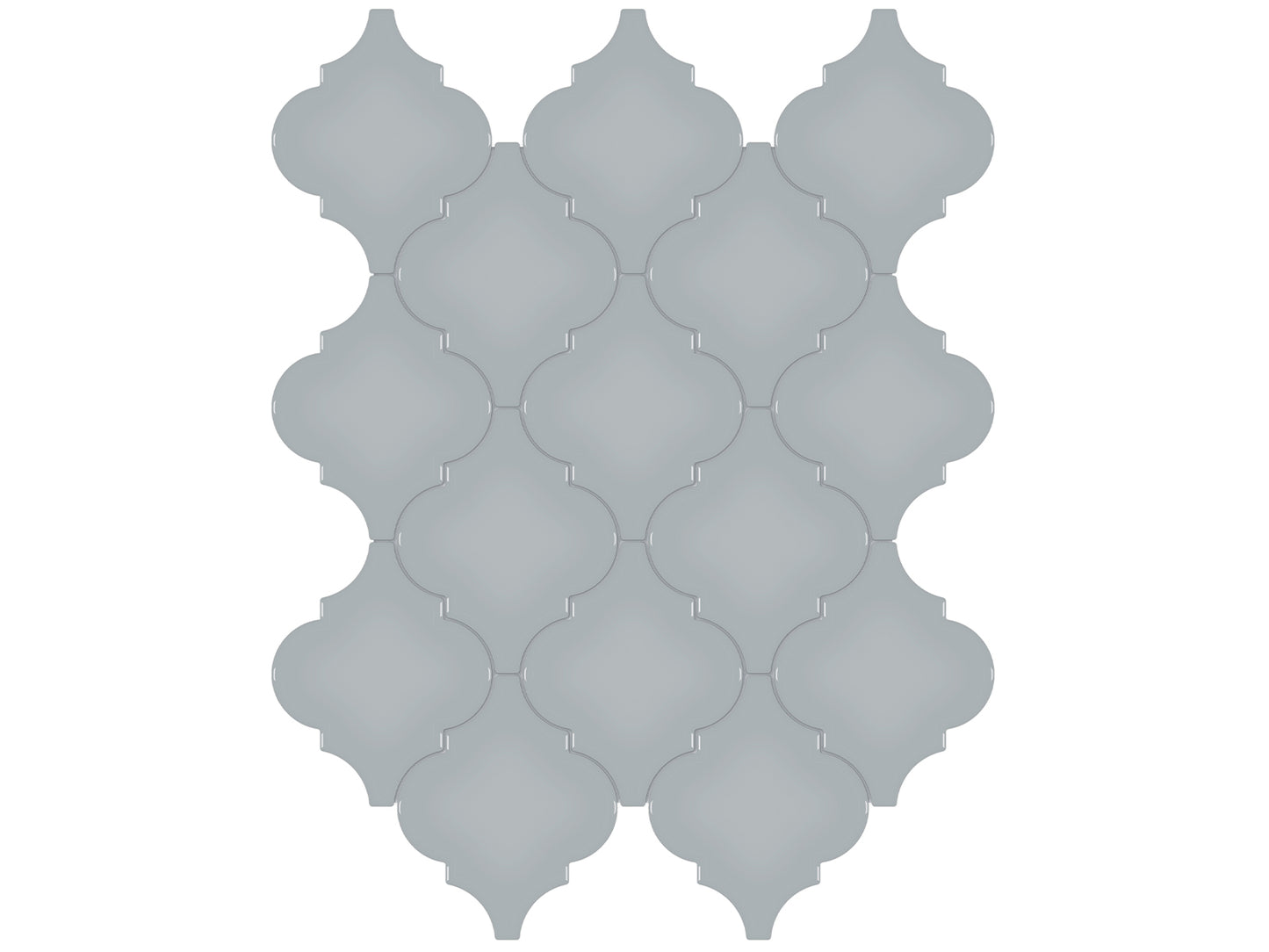 SOHO Cloud blue beveled arabesque glossy glazed porcelain mosaic