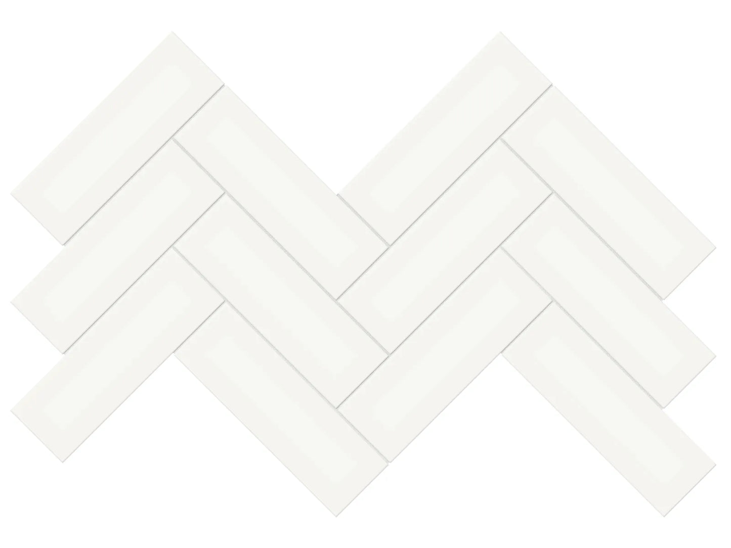 2"x6" SOHO Canvas White Herringbone Matte $5.29/sqf