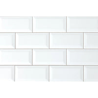 3" x 6" Soho Beveled White Glossy Ceramic Wall Tile $3.69/sf 10.66 sf/box