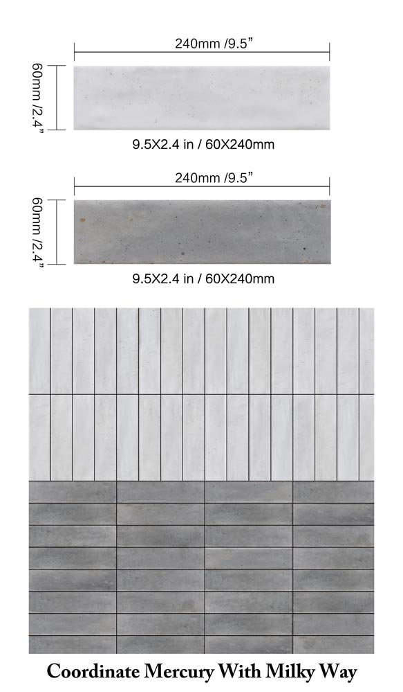 2.4" x 9.5" Atmosphere Milky Way $14.99/sqft 5.44sf./box