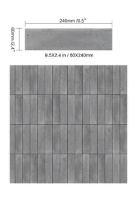 2.4" x 9.5" Atmosphere Mercury $14.99/sqft 5.44sf./box