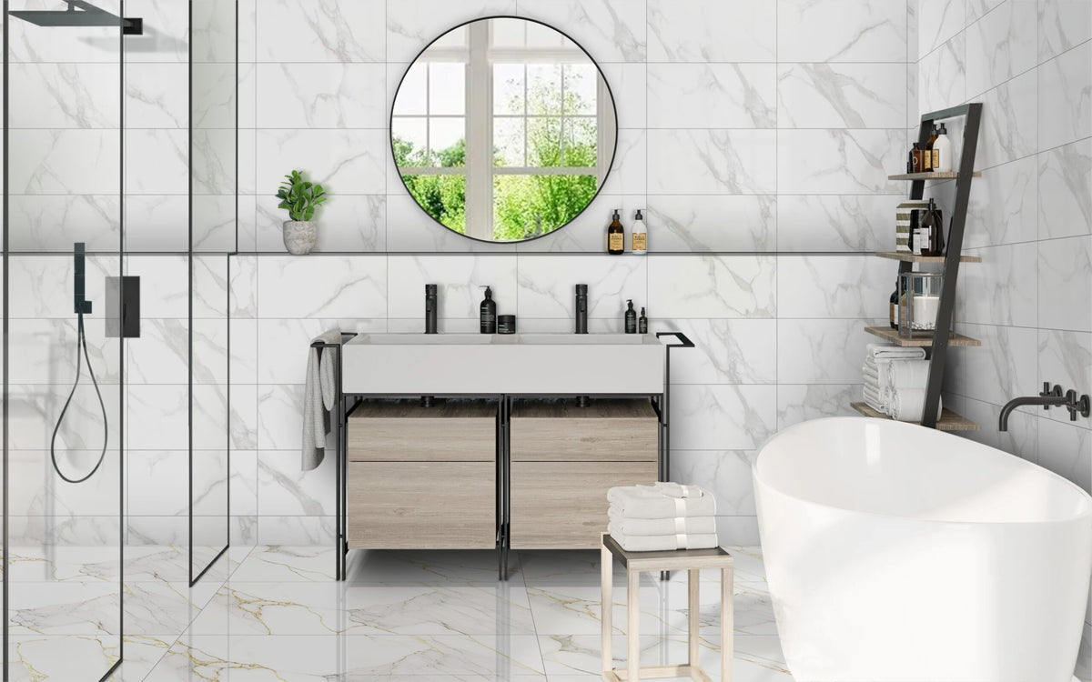 12"x24" Statuario Dallas Silver Polished $2.99/sf 16 sf/box