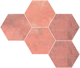 6" Hexagon Brickx Terra $12.99/sqft