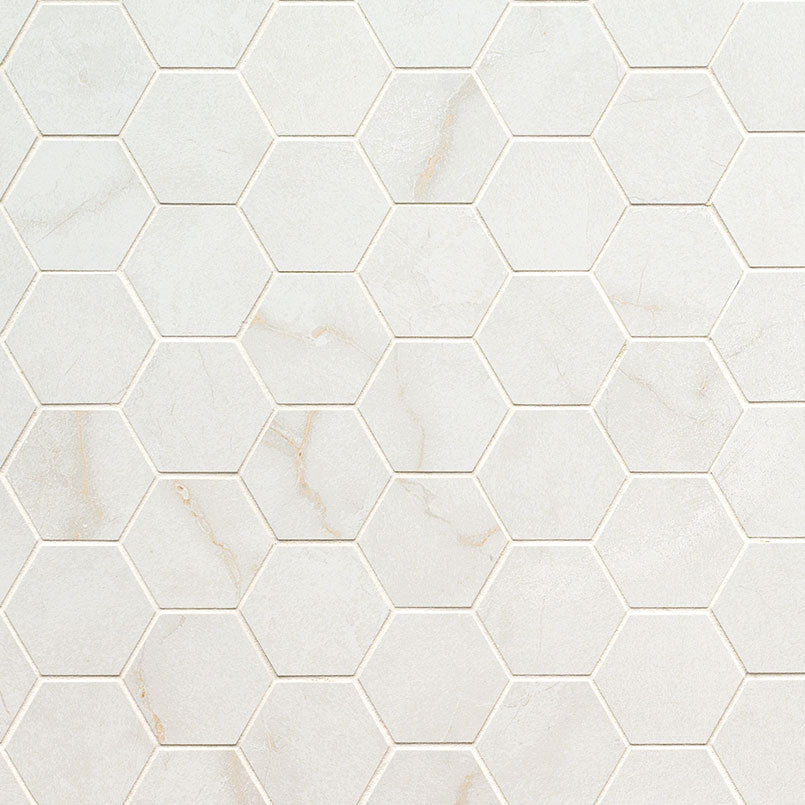 2"x2" Brighton Gold Hexagon Matte Tile $12.99/pc
