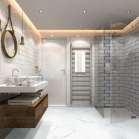 12"x24" Calacatta Serra Vinyl Tile (pad attached) $3.69/sf 19.38 sf/box