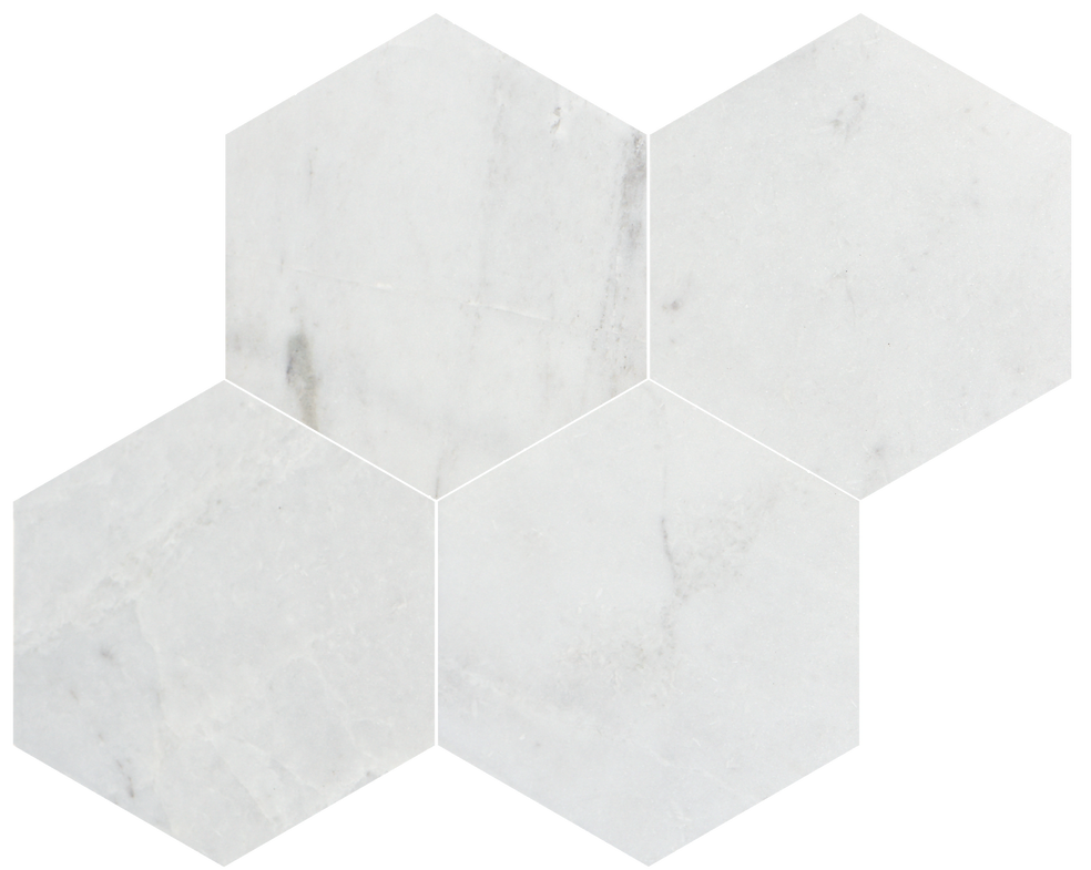 6" Valentino Bianco Hexagon $29.99/sqf
