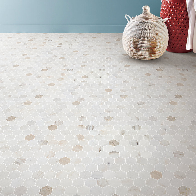 2" Valentine Bianco Hexagon  $29.99/sqf