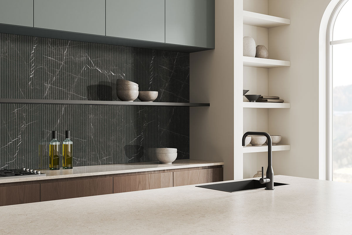 16" x 48" Urban slat Marmi Noir Wall Tile $9.99/sqf 15.51sq/Box