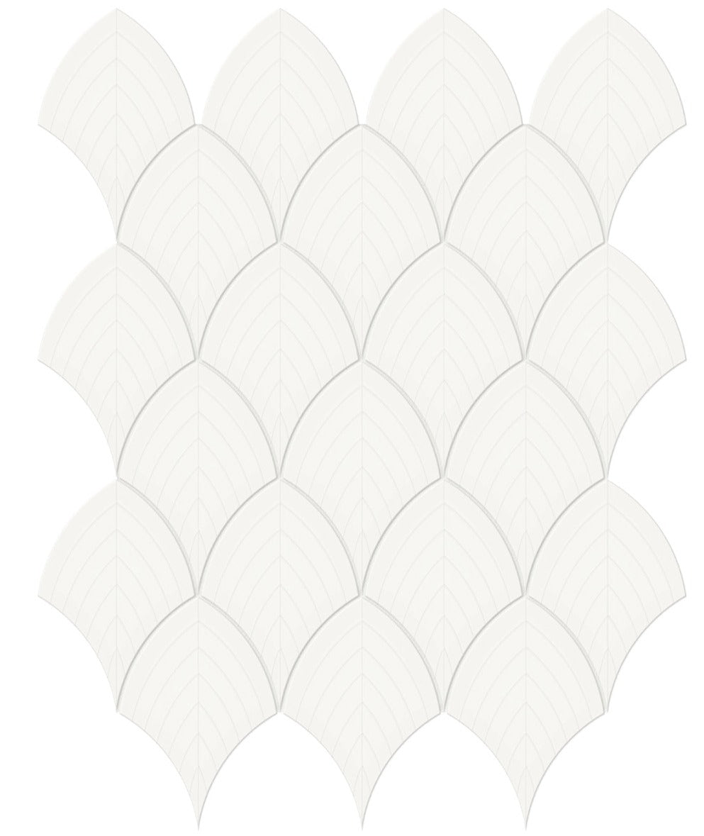 Soho Canvas White Glossy Scallop Mosaic $7.99/sqf