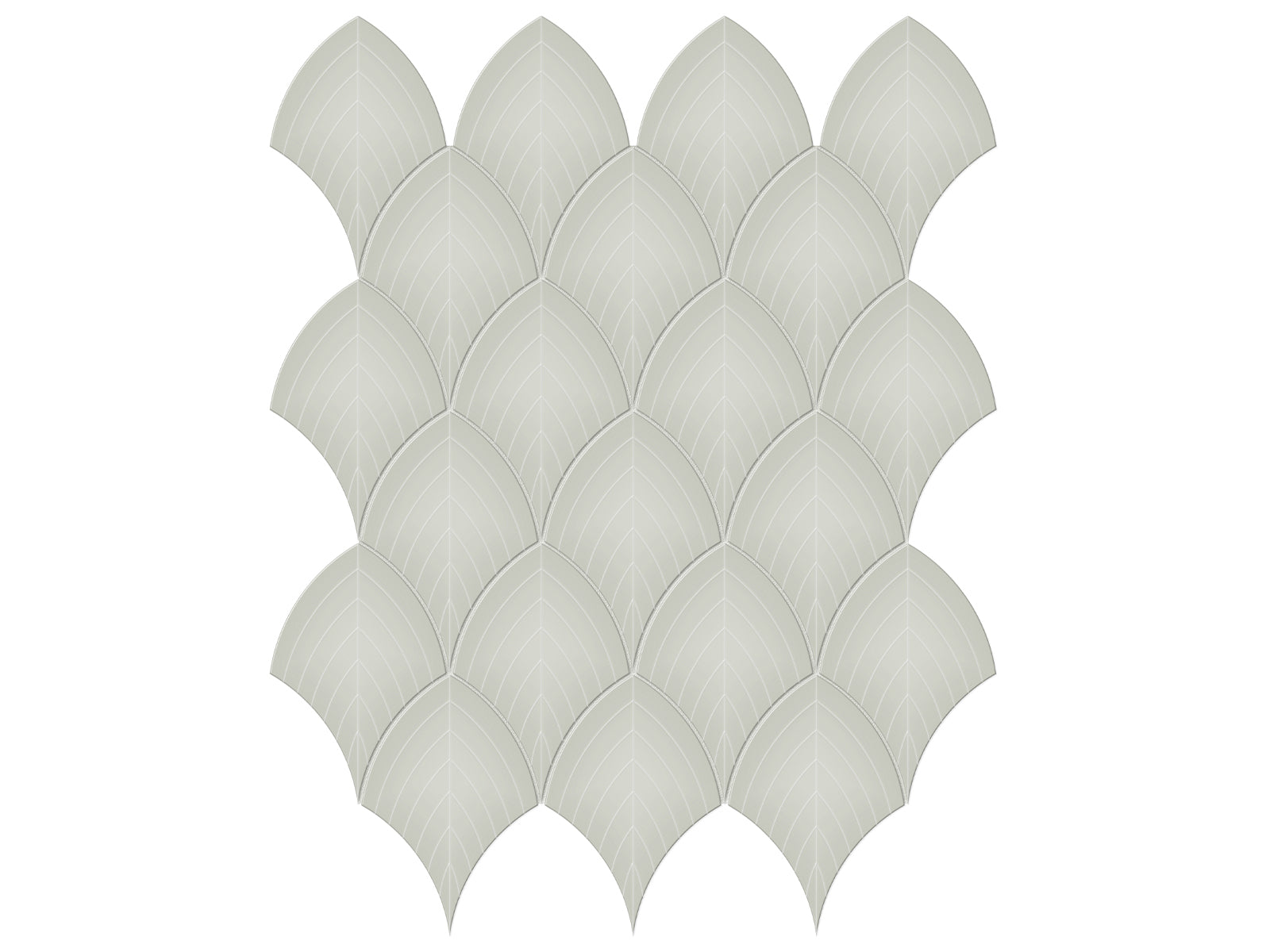 Soho Sage Green Glossy Scallop Mosaic $7.99/sqf