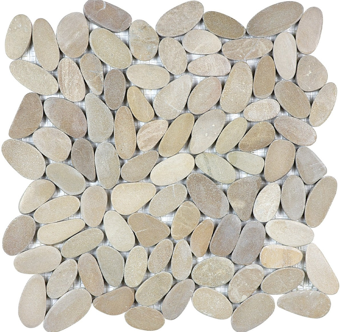 Zen Driftwood Flat Pebble Mosaic