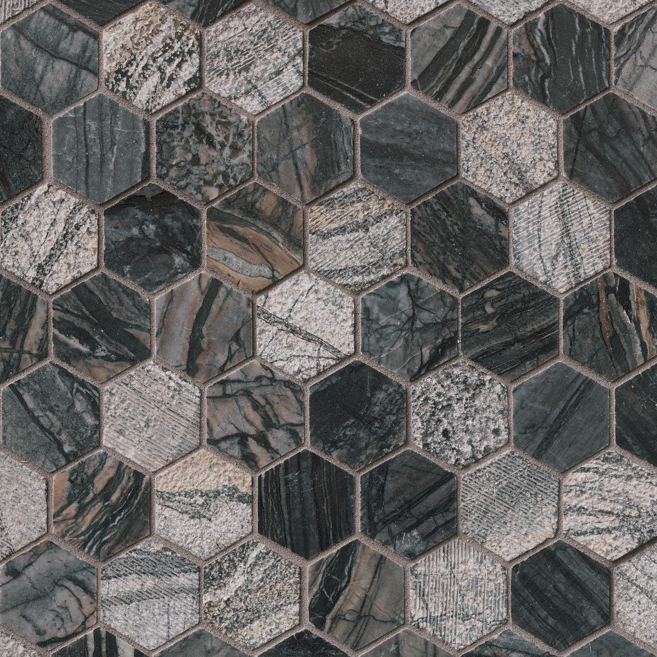 Hex Collection- 2'' Henley Multi Finish Hexagon $19.99/piece