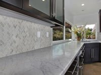 1" x 2" Carrara Herringbone - Backsplash